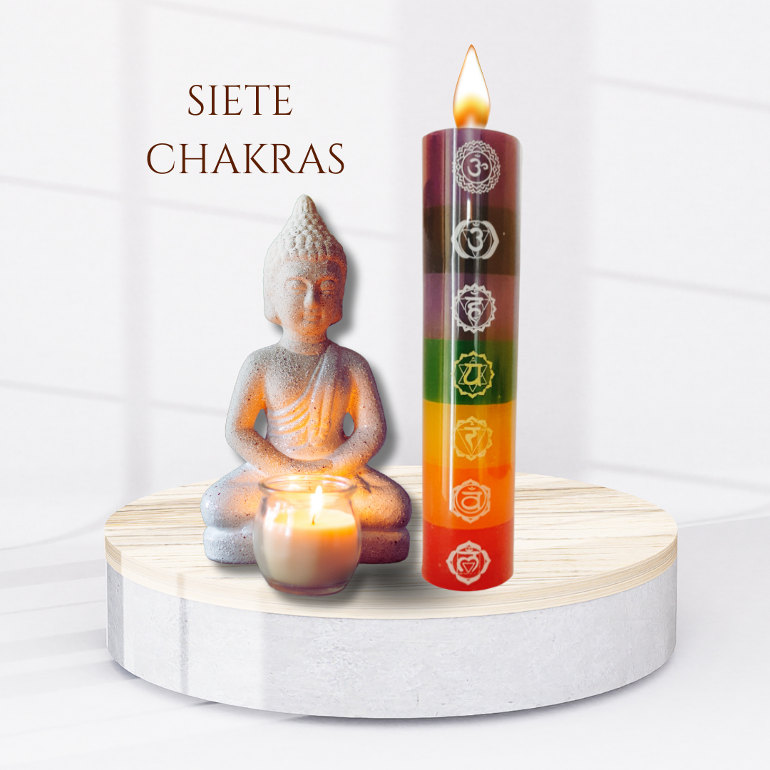 Cirio Siete Chakras – Equilibra tus Energías a través de la Meditación