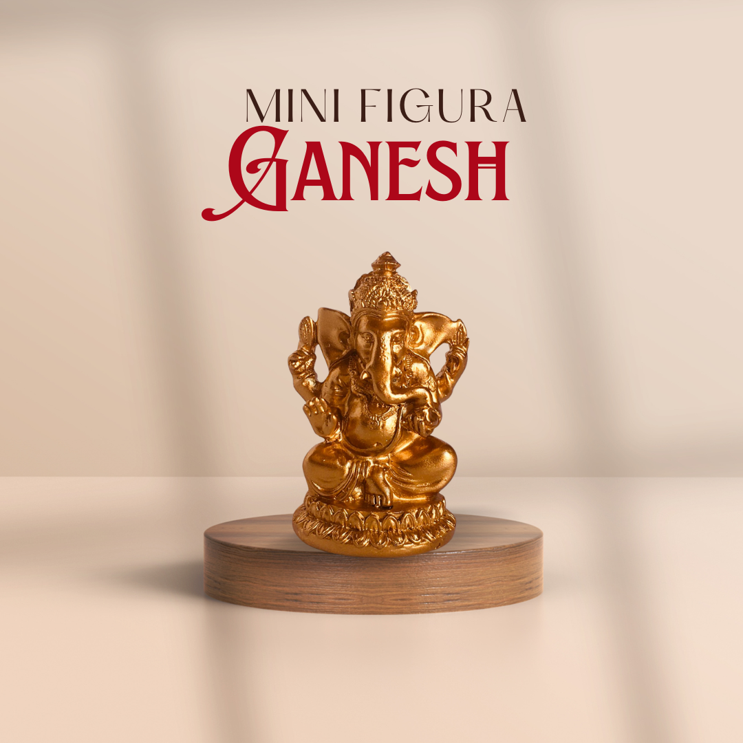 Figura Ganesh Dorado | Dios del Progreso