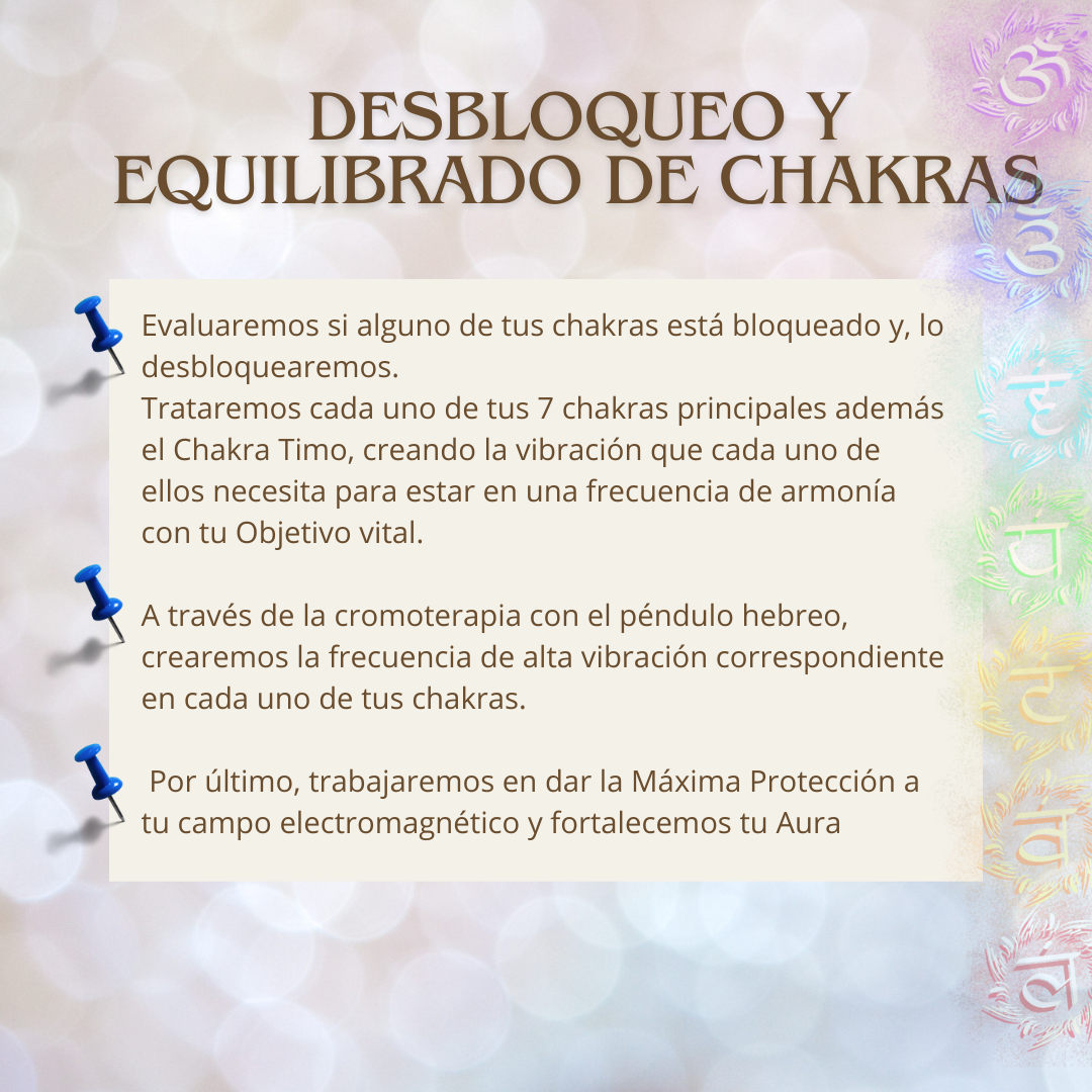 Equilibrado de Chakras | Cromoterapia y Armonización