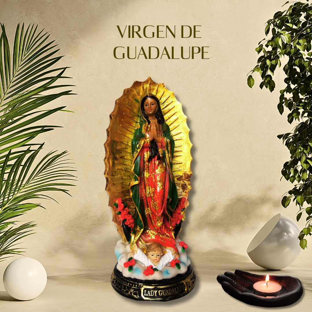 Figura para tu Altar Espiritual Virgen de Guadalupe